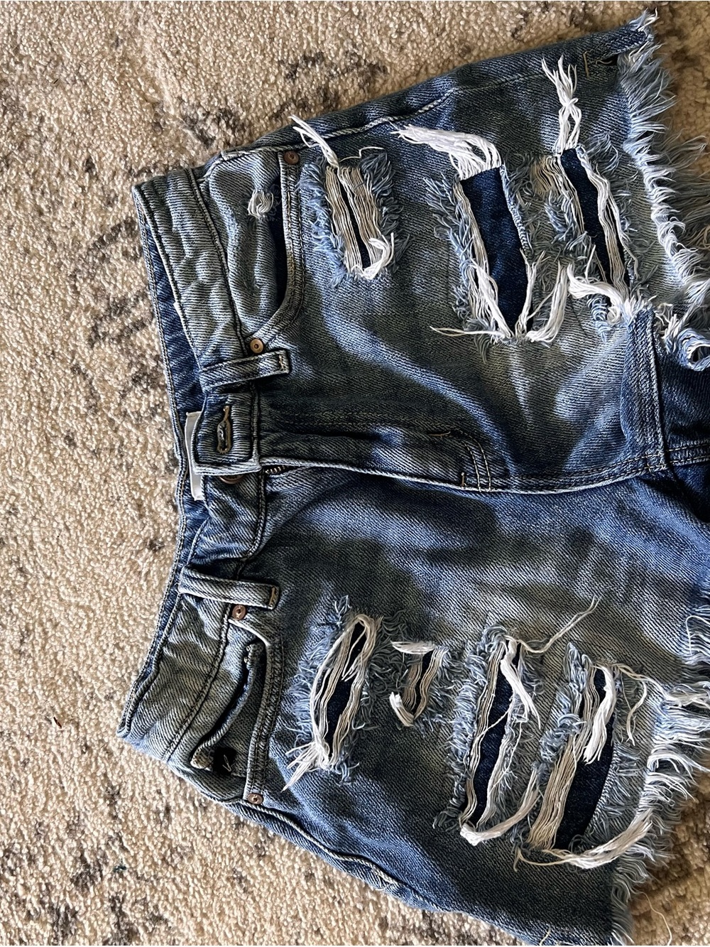KanCan Light Blue High-Rise Denim Shorts